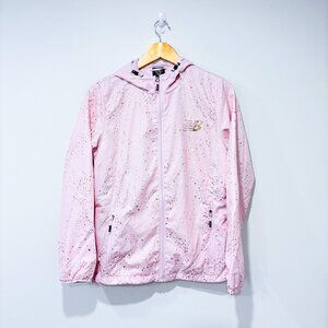 NEW BALANCE Pink iridescent windbreaker jacket | Sporty casual | Medium